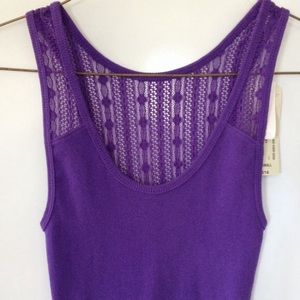 Purple Arizona Jean Co tank top with lace Size XS
